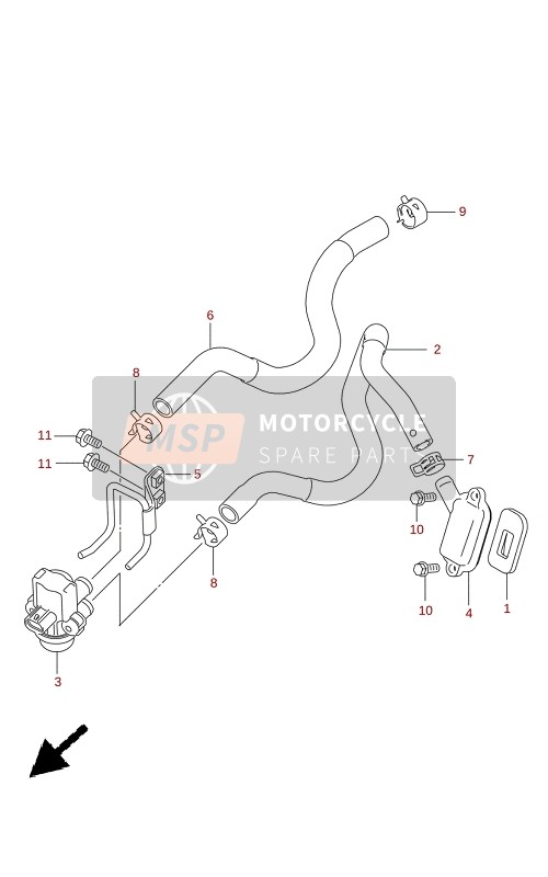 Suzuki AN400A 2022 SEKUNDÄRLUFT für ein 2022 Suzuki AN400A